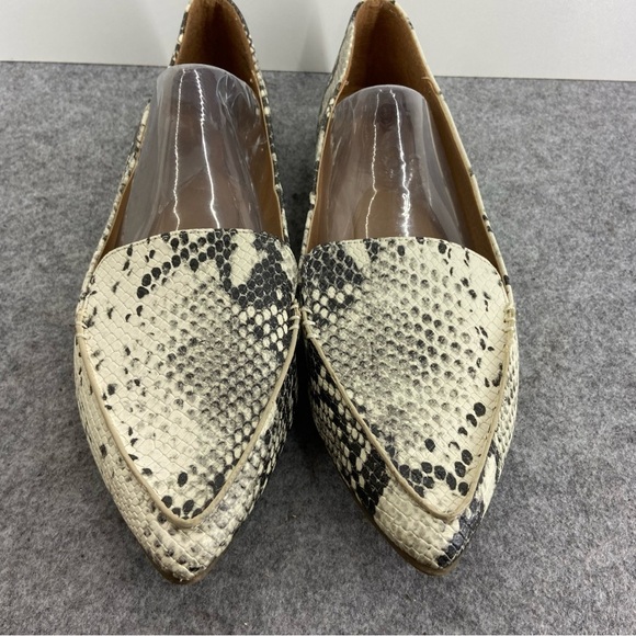 Madden Girl Leather Snakeskin Pointed Toe Slip On Loafers Women’s Size 10 - Picture 2 of 7